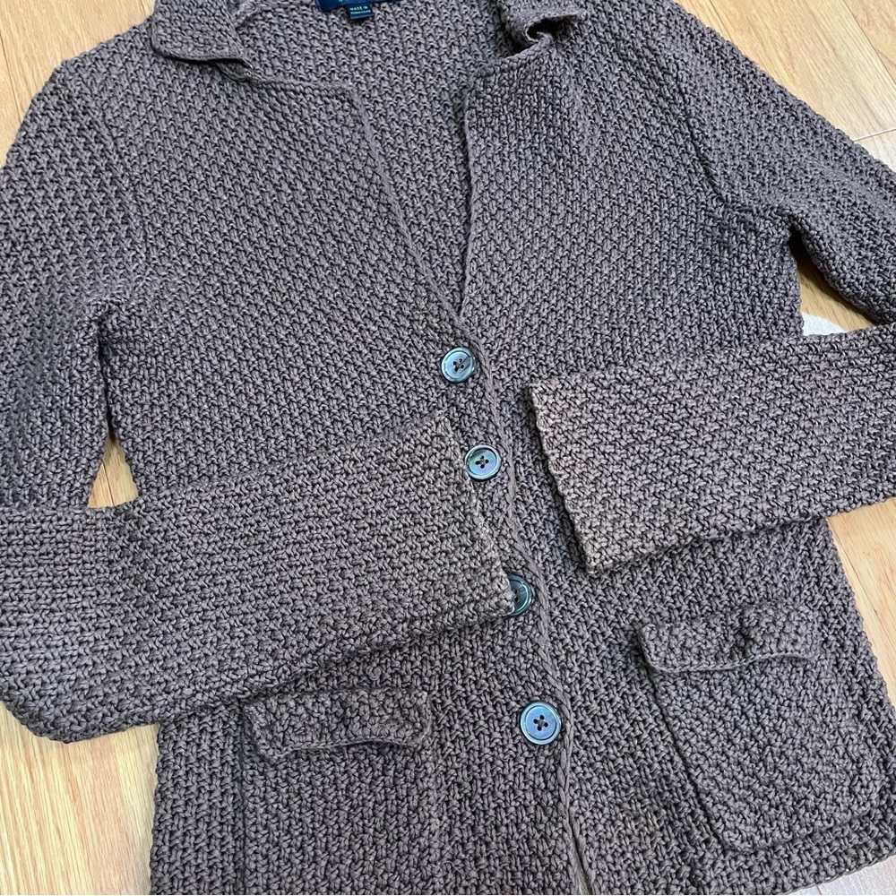 Boden Chunky Knit Collared Cardigan - Picture 4 of 10